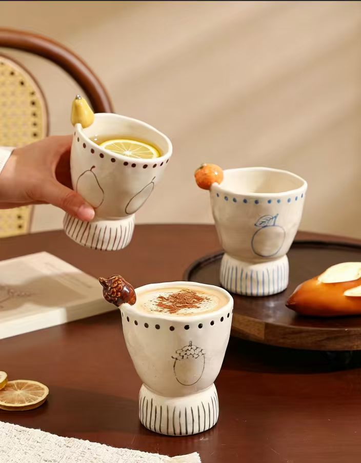 PG Handmade Rustic Fruit Accent Ceramic Coffee Mug Collection - Image 6