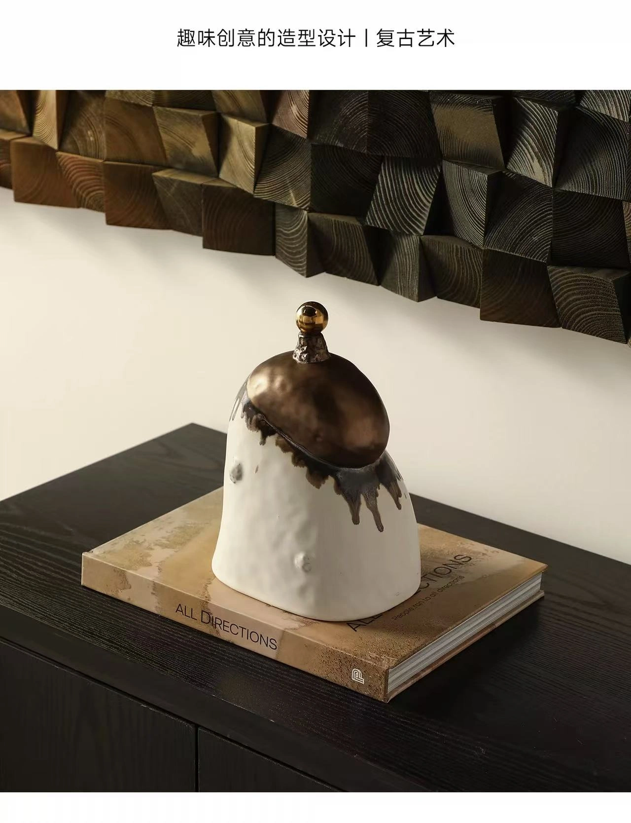 Modern art creative irregular glazed ceramic ornaments, light luxury home furnishings, entryway, model room soft furnishings, decorative crafts. - Image 3