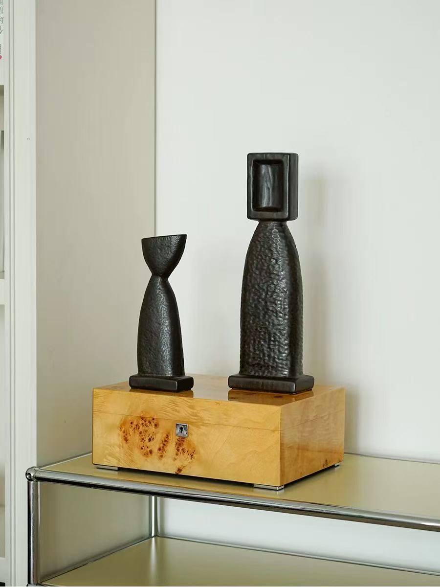 Wabi-sabi style antique-style ceramic art geometric ornaments for homestays, living rooms, entryways, and desktop decorations. - Image 2