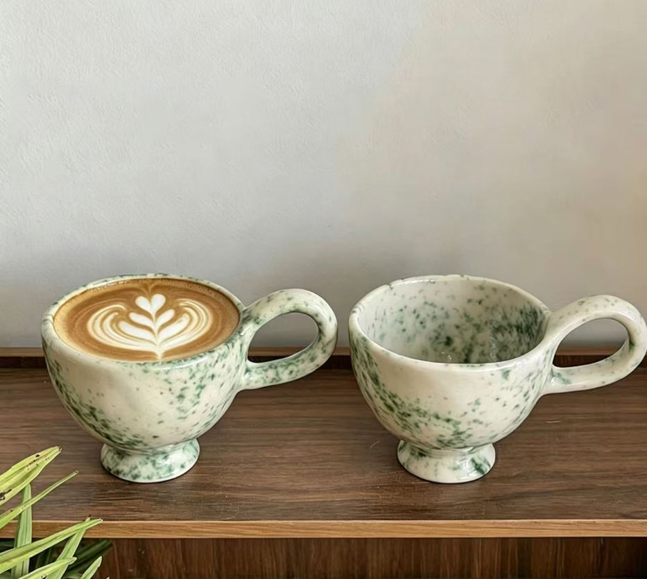 Kiln Faded Blue-Green Glaze Handmade Ceramic Mug Collection - Image 4