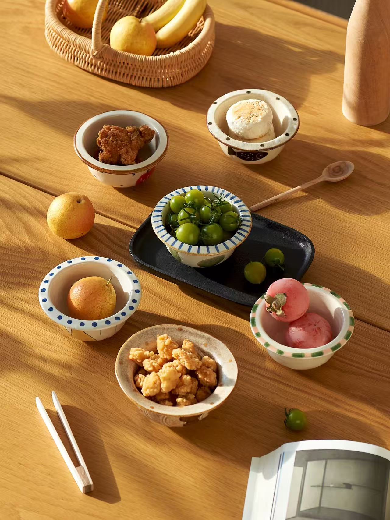 Handmade Sandy Clay Multi-Style Small Tableware Set - Image 5